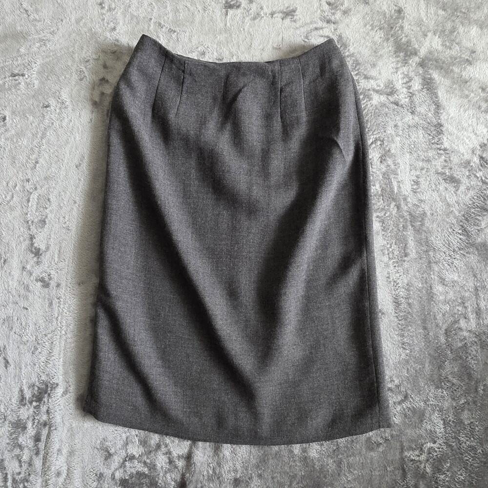 Linda Allard Ellen Tracy Women's Gray Pencil Skirt Small